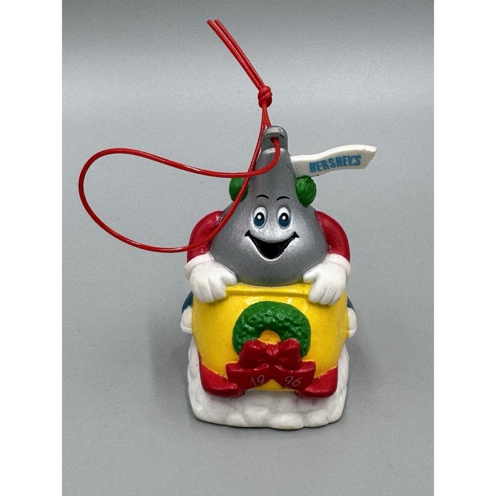 Vintage Hershey's Kiss Christmas Ornament Wreath Sled